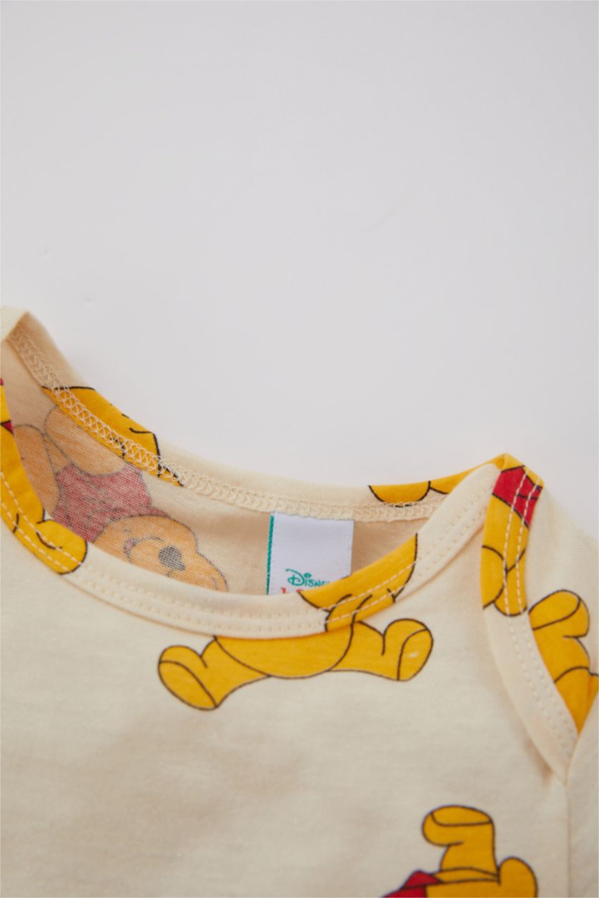 BABY BOY Yellow Baby Boy Disney Winnie The Pooh Licensed Combed Cotton 2-Pack Jumpsuit