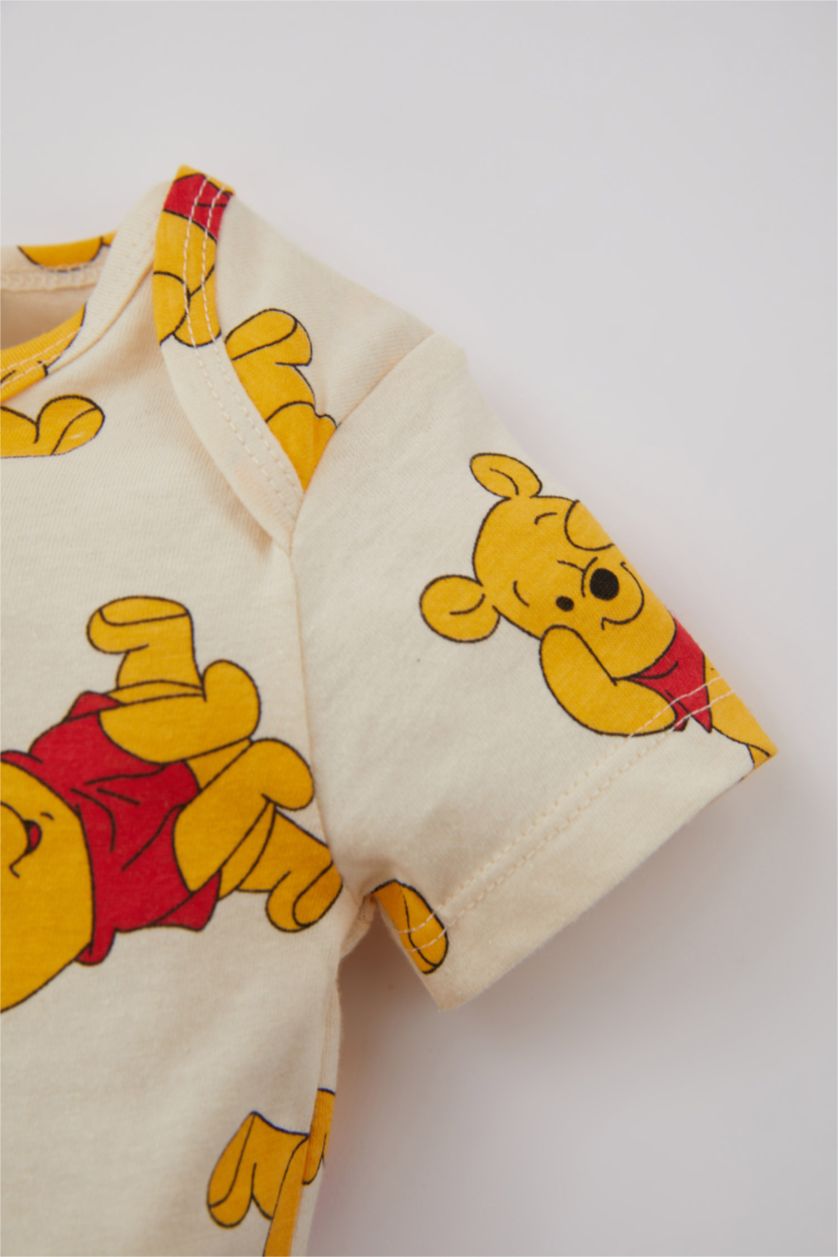 BABY BOY Yellow Baby Boy Disney Winnie The Pooh Licensed Combed Cotton 2-Pack Jumpsuit