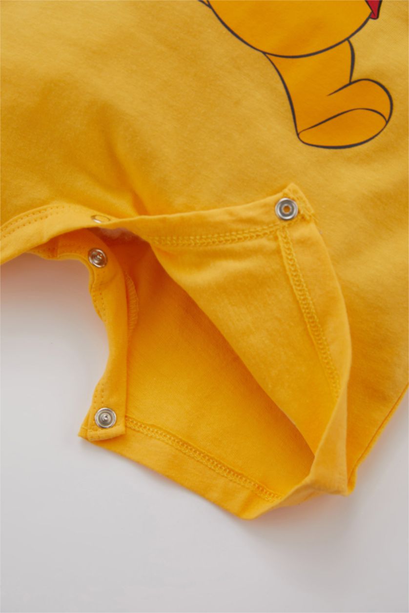 BABY BOY Yellow Baby Boy Disney Winnie The Pooh Licensed Combed Cotton 2-Pack Jumpsuit