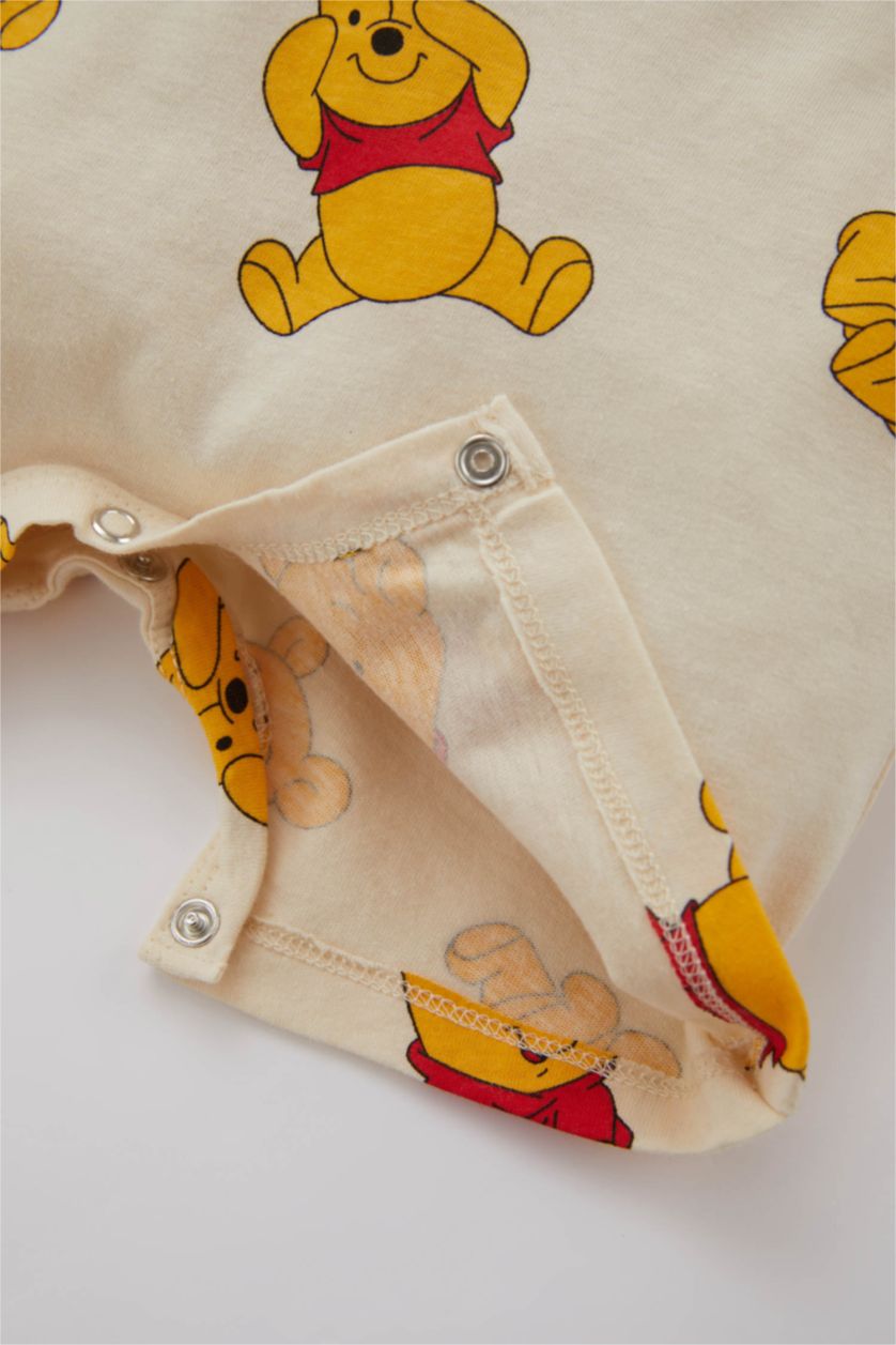 BABY BOY Yellow Baby Boy Disney Winnie The Pooh Licensed Combed Cotton 2-Pack Jumpsuit
