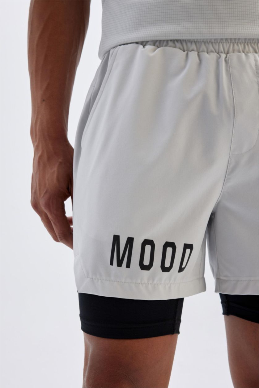 Erkek Taş Slim Fit Dar Kesim Fermuarlı Telefon Cepli Sporcu Taytlı Şort