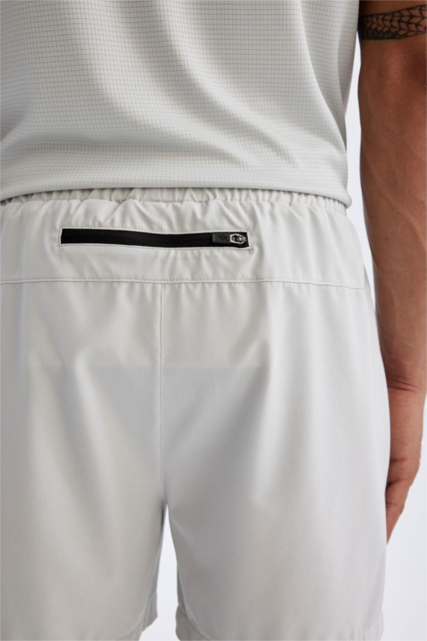 Erkek Taş Slim Fit Dar Kesim Fermuarlı Telefon Cepli Sporcu Taytlı Şort