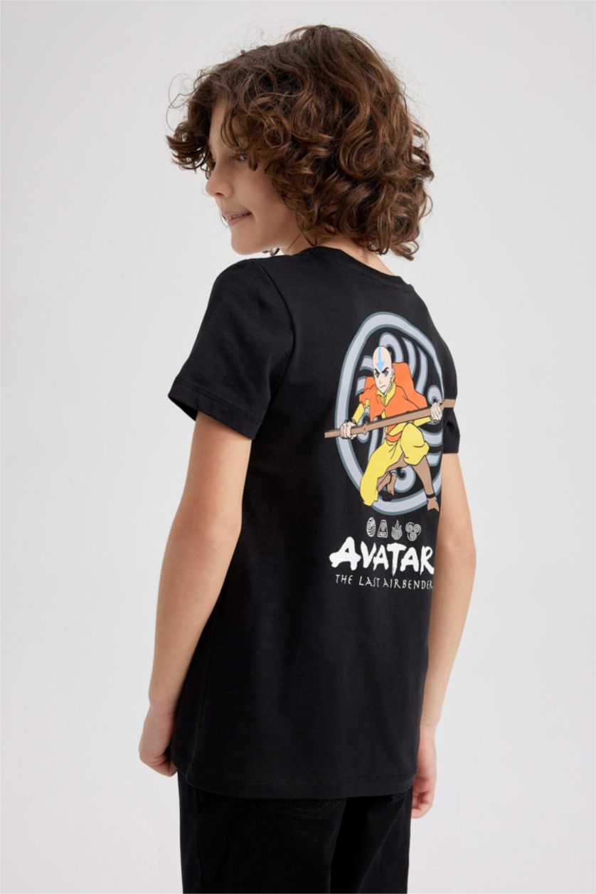 أولاد أسود تي شيرت بأكمام قصيرة بقصة عادية من افاتر ذا لاست ايربندر