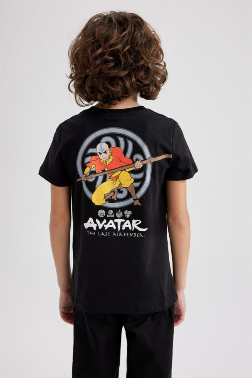 أولاد أسود تي شيرت بأكمام قصيرة بقصة عادية من افاتر ذا لاست ايربندر