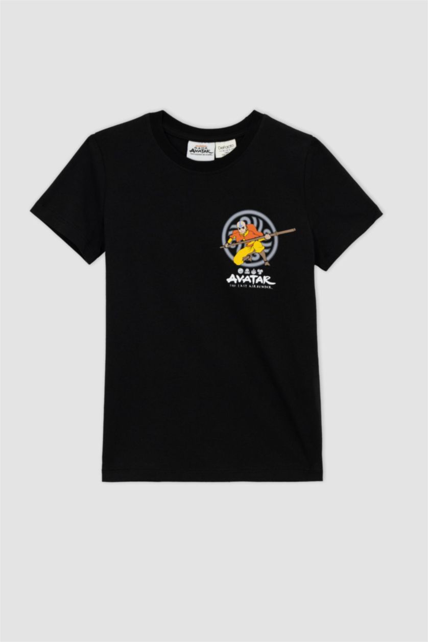 أولاد أسود تي شيرت بأكمام قصيرة بقصة عادية من افاتر ذا لاست ايربندر