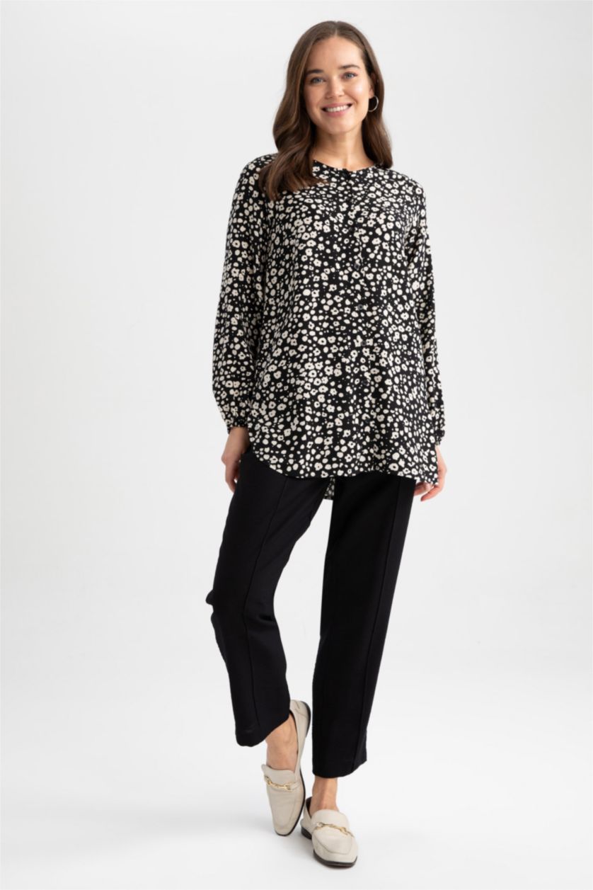 حريمي أسود بنطلون قصة مستقيمة