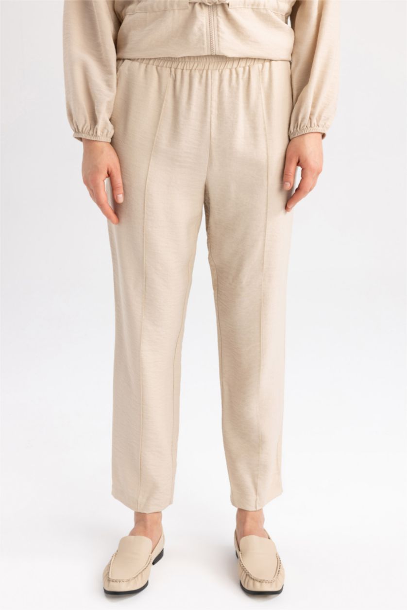 WOMAN Stone Straight Leg Trousers with Harem Pockets