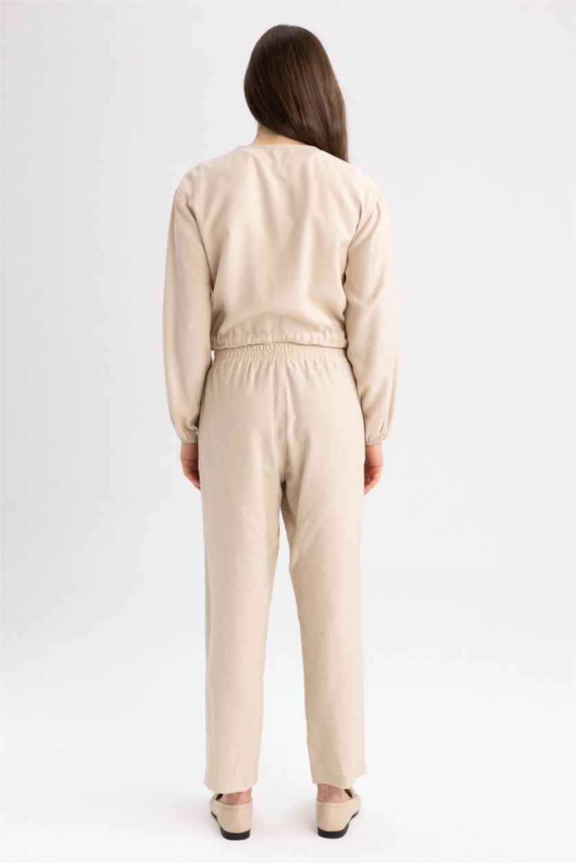 WOMAN Stone Straight Leg Trousers with Harem Pockets