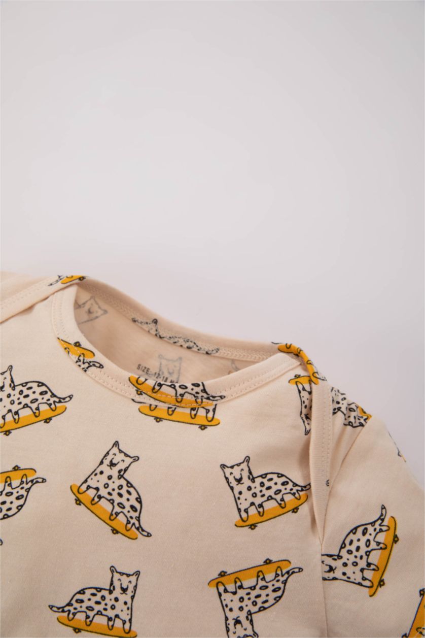 BABY GIRL Camel Baby Boy Animal Patterned Corduroy Camisole 2-Pack Jumpsuit