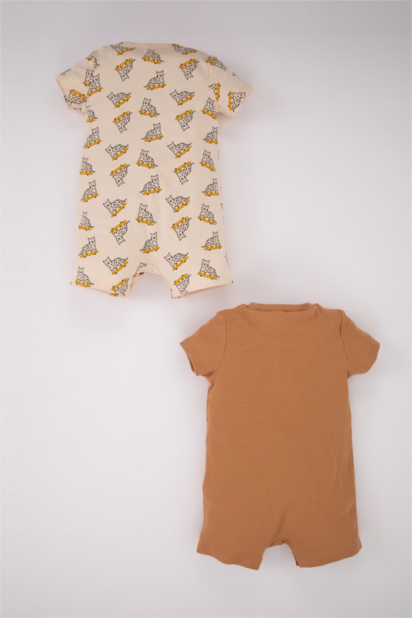 BABY GIRL Camel Baby Boy Animal Patterned Corduroy Camisole 2-Pack Jumpsuit