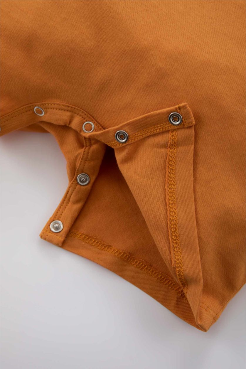 BABY GIRL Orange Baby Boy Newborn Combed Cotton 2-Pack Rompers