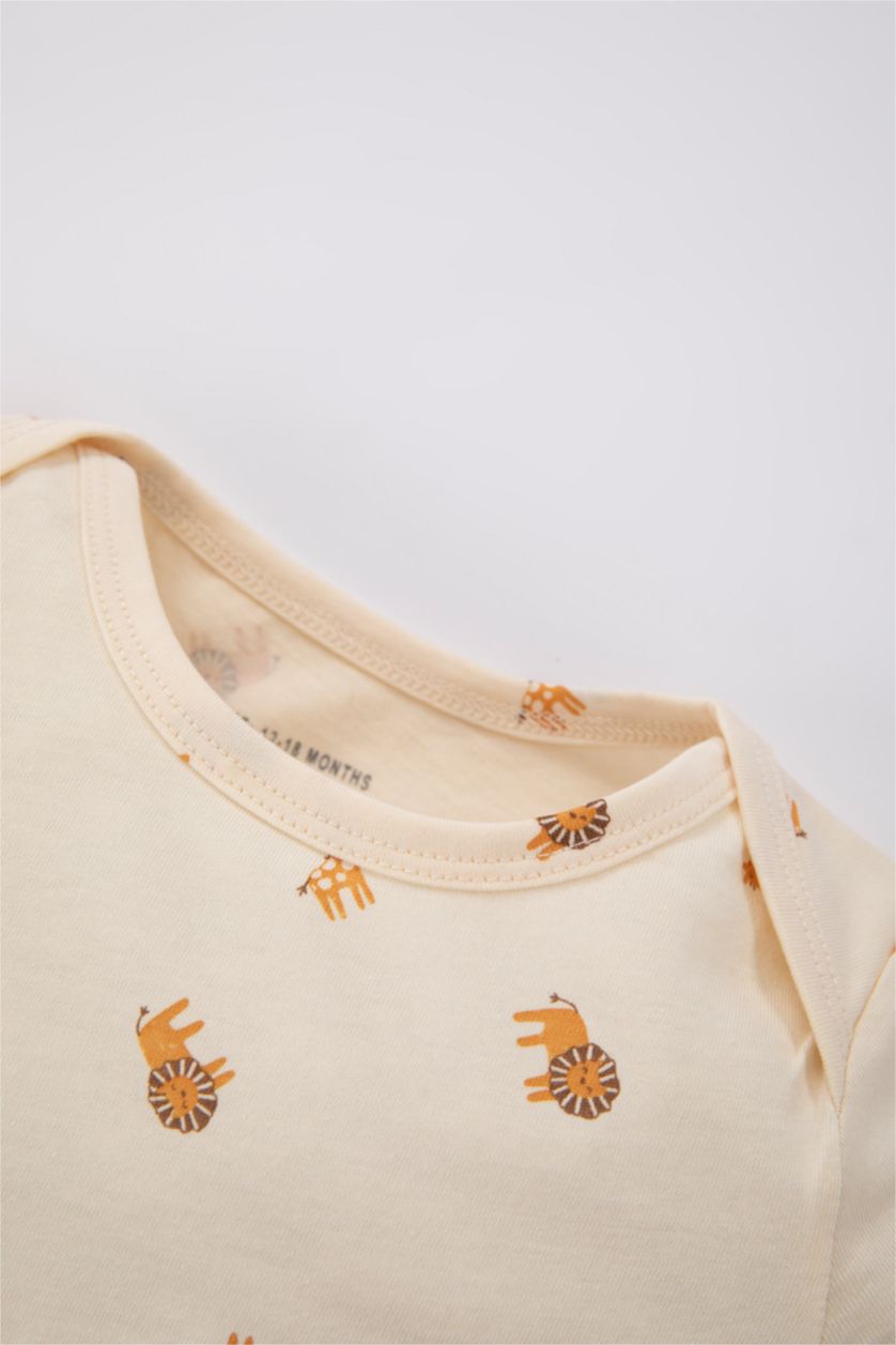 BABY GIRL Orange Baby Boy Newborn Combed Cotton 2-Pack Rompers