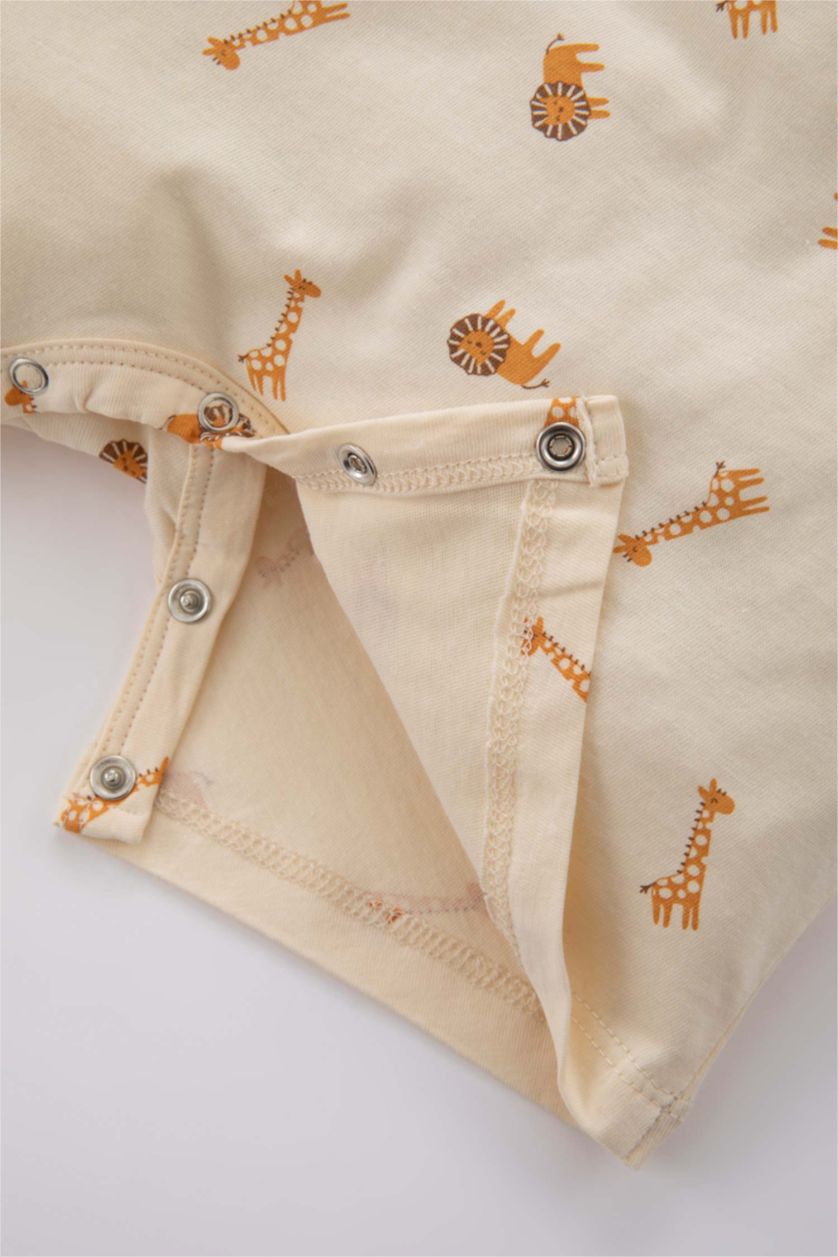 BABY GIRL Orange Baby Boy Newborn Combed Cotton 2-Pack Rompers