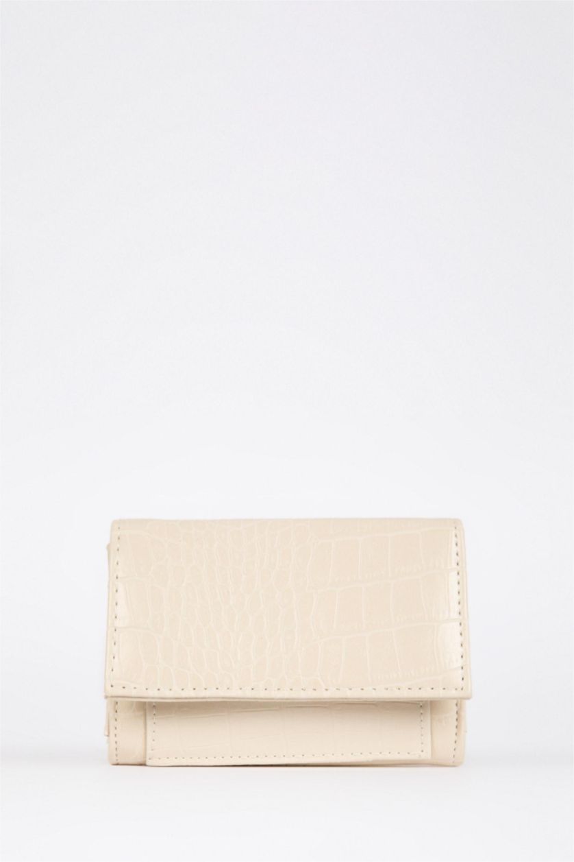 نساء بيج محفظة جلد صناعي