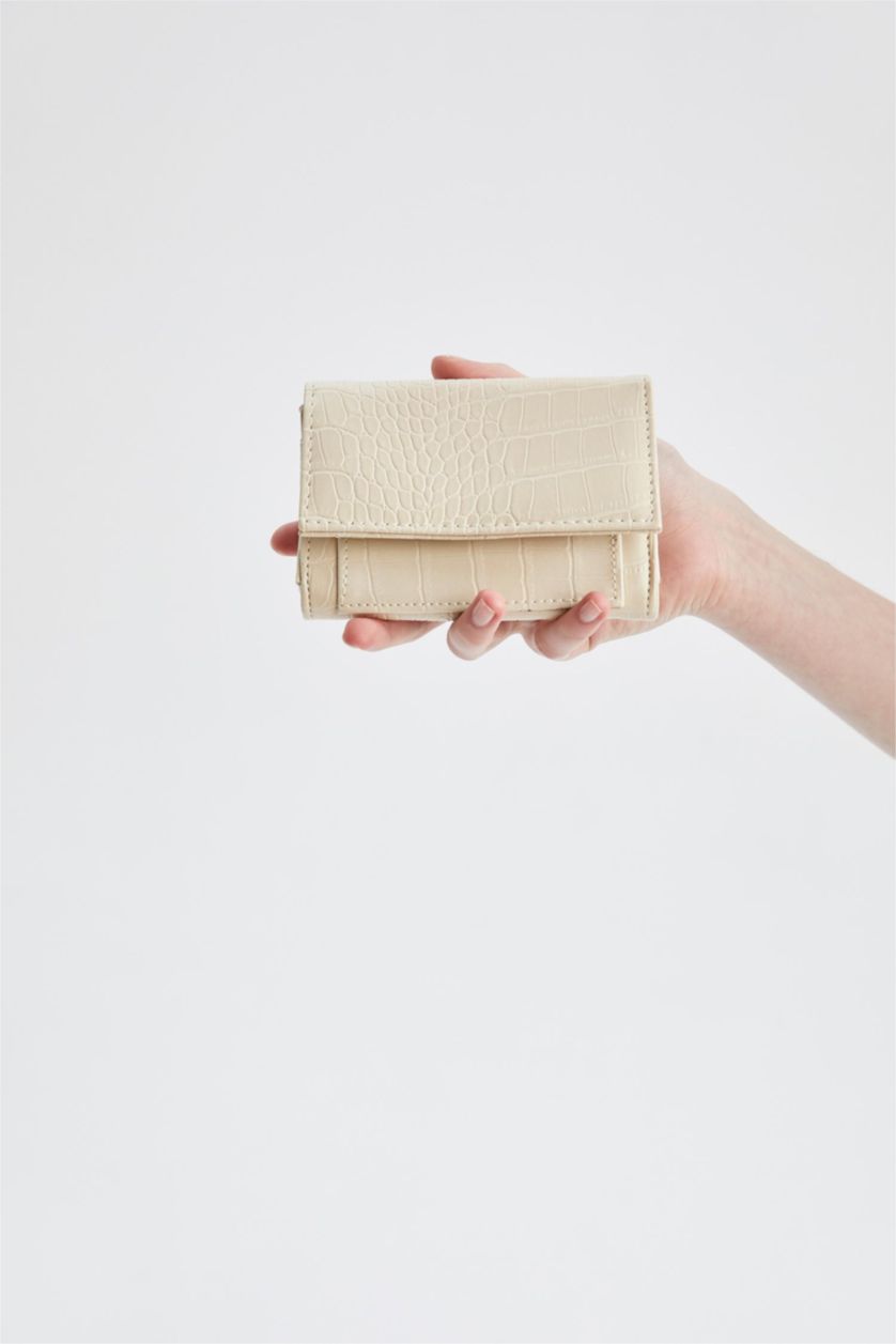 نساء بيج محفظة جلد صناعي