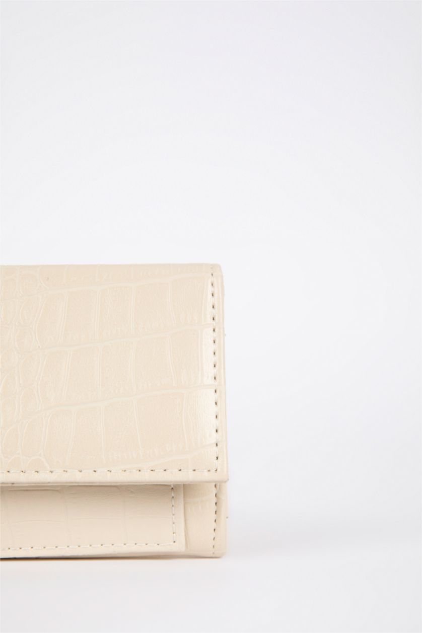 نساء بيج محفظة جلد صناعي