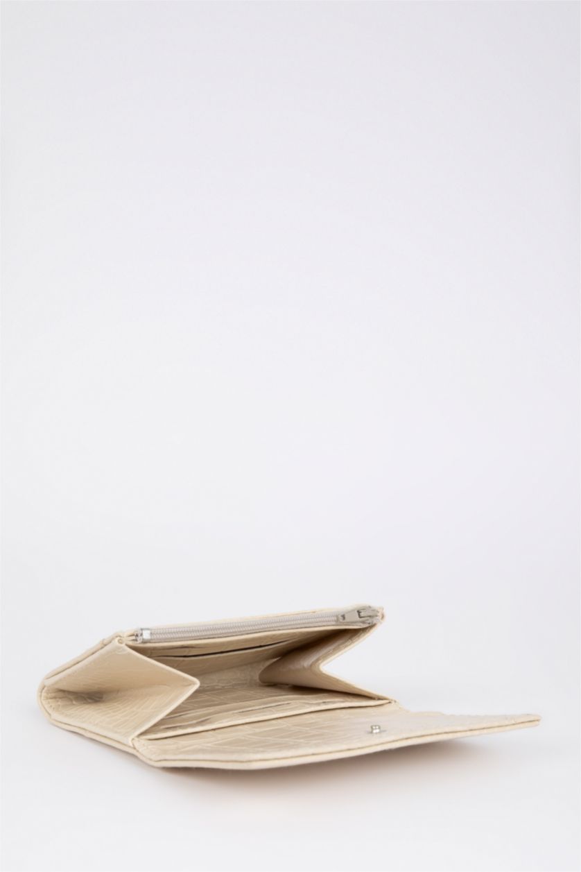 نساء بيج محفظة جلد صناعي