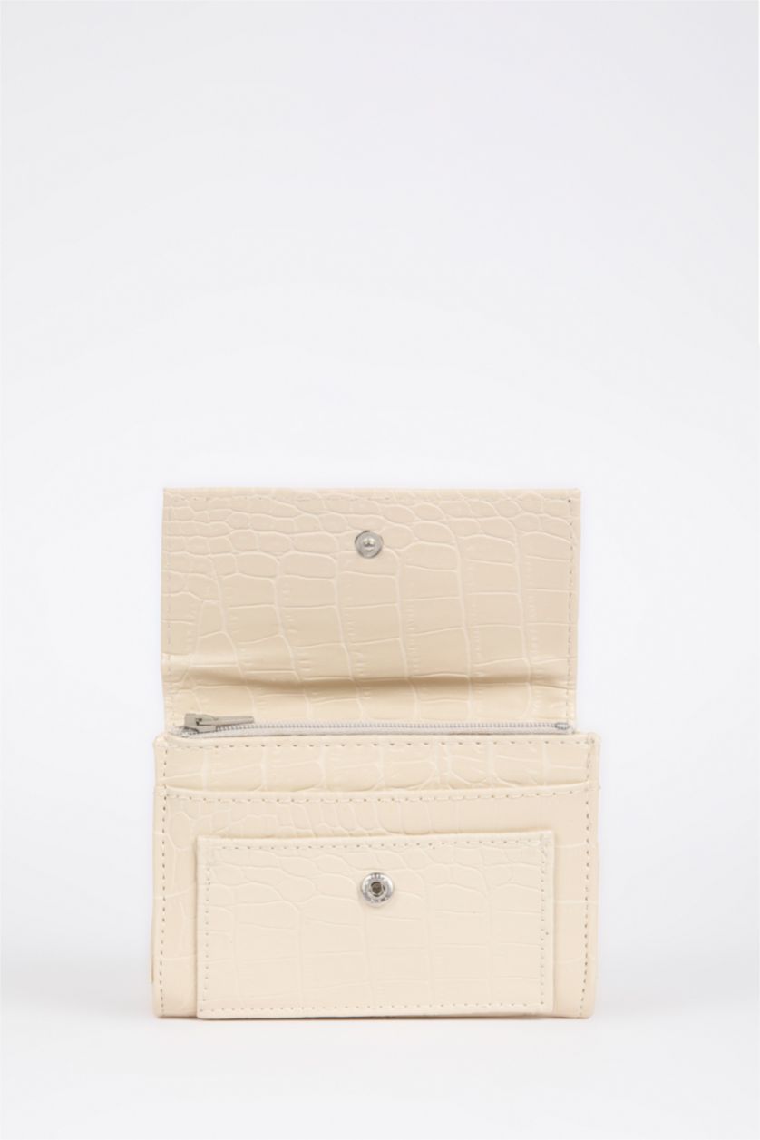 نساء بيج محفظة جلد صناعي