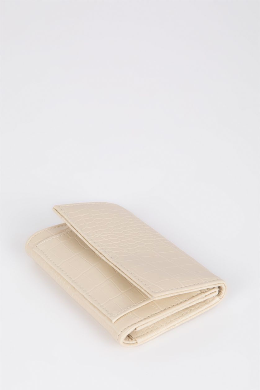 نساء بيج محفظة جلد صناعي