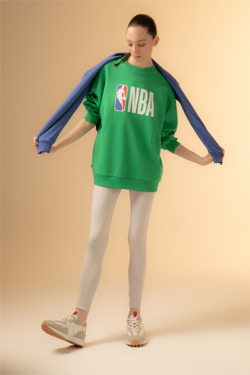 WOMAN Green NBA Licensed Long Sleeve Sweatshirt