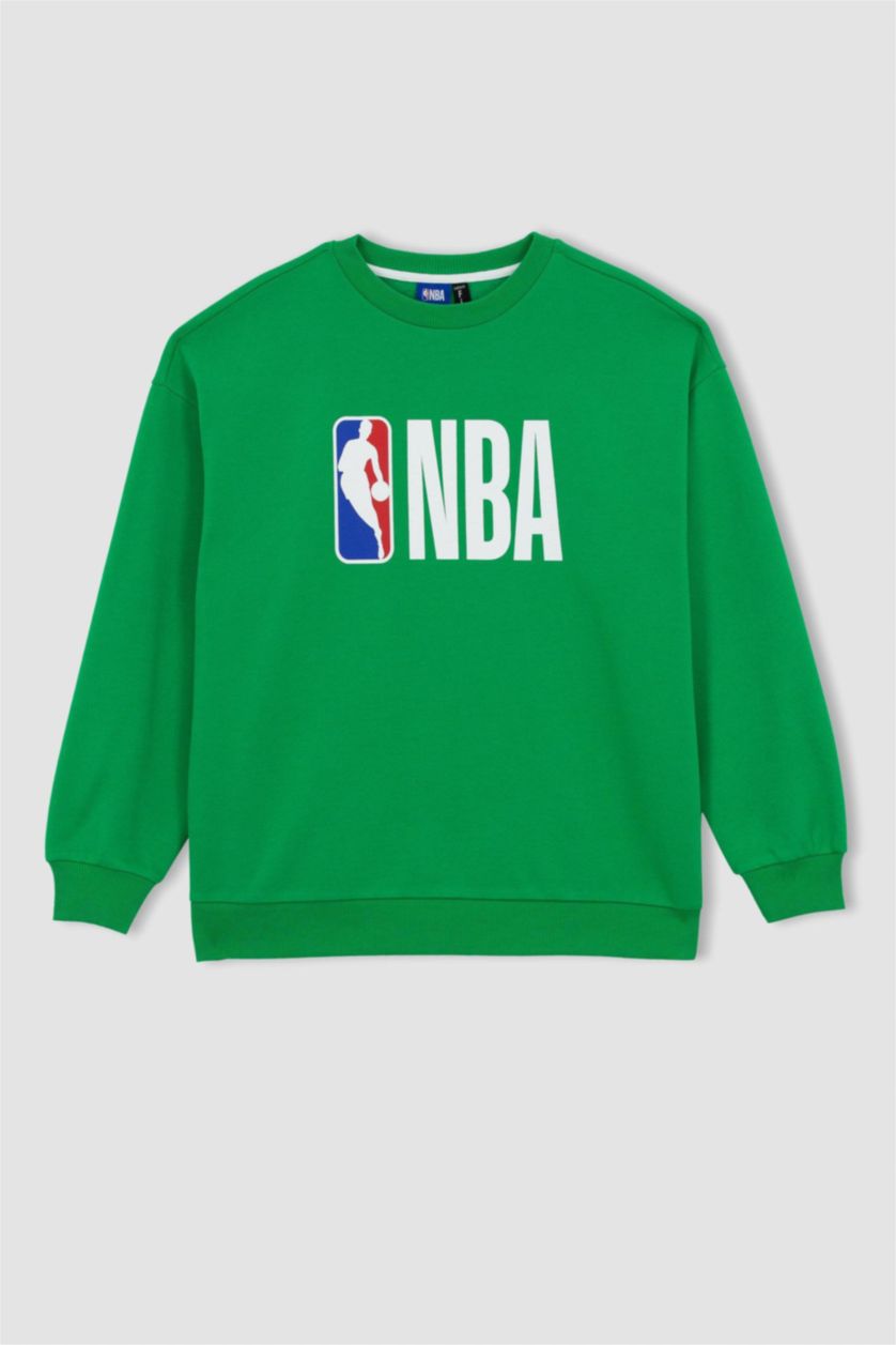 WOMAN Green NBA Licensed Long Sleeve Sweatshirt