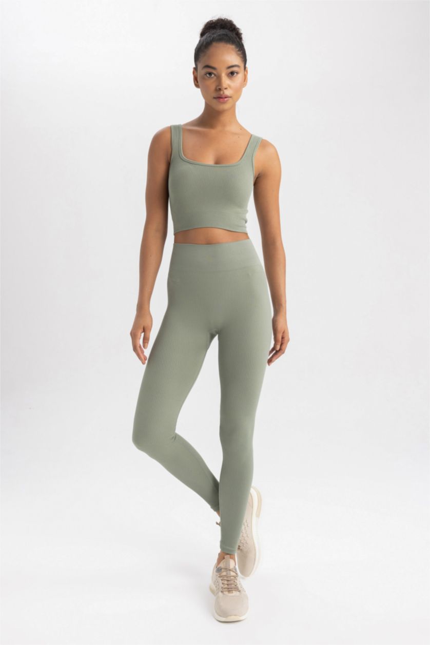 WOMAN Light Khaki DeFactoFit Crew Neck Bra