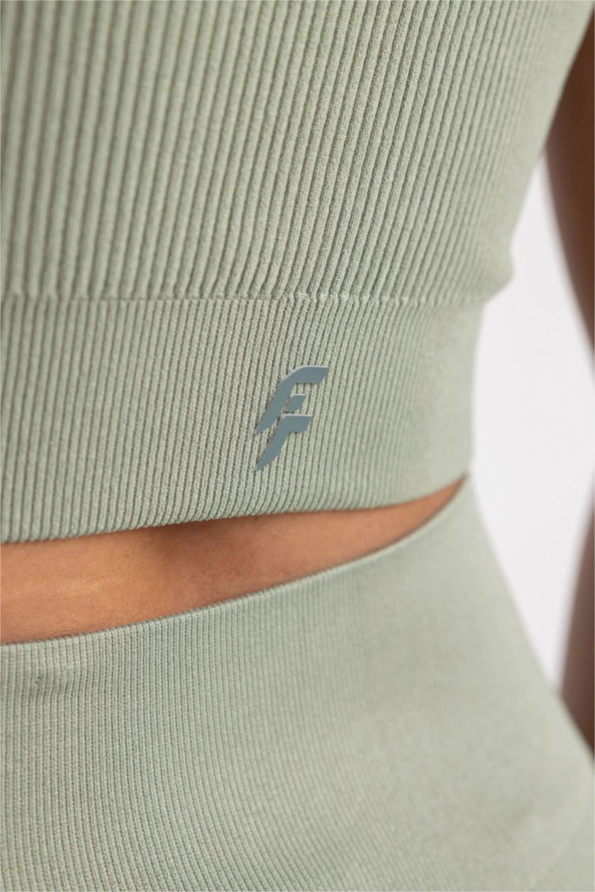 WOMAN Light Khaki DeFactoFit Crew Neck Bra