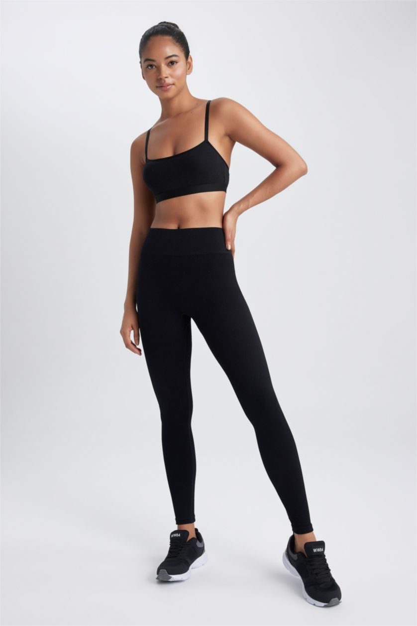 FEMME Noir Leggings taille haute pour homme