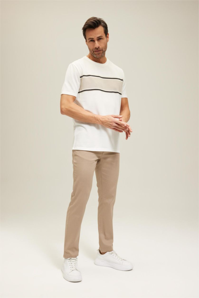 MAN White Regular Fit Crew Neck T-Shirt