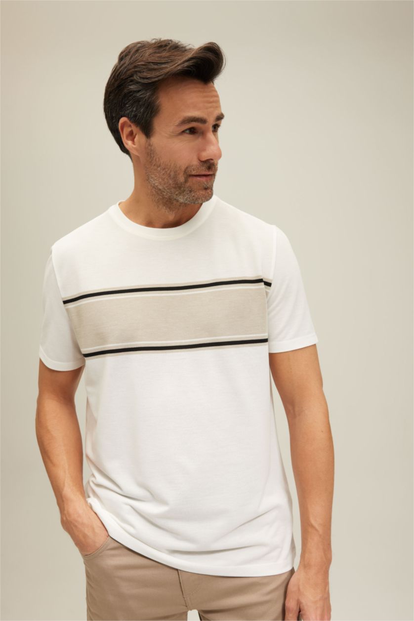 MAN White Regular Fit Crew Neck T-Shirt