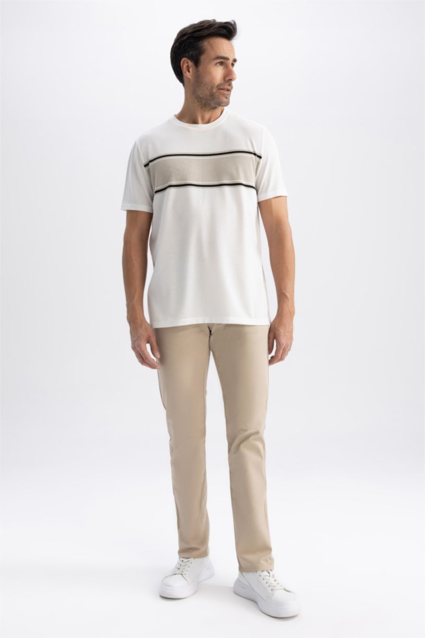 MAN White Regular Fit Crew Neck T-Shirt