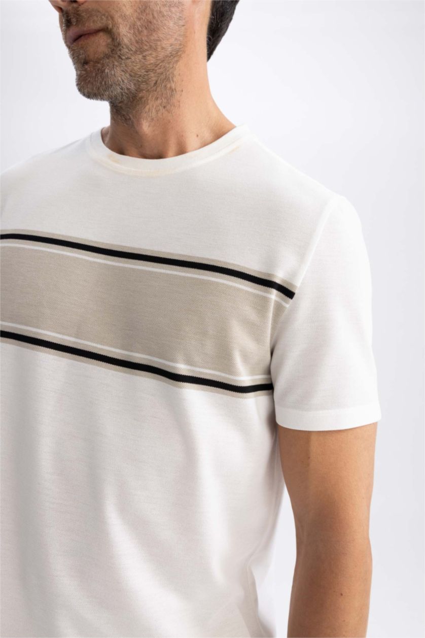 MAN White Regular Fit Crew Neck T-Shirt
