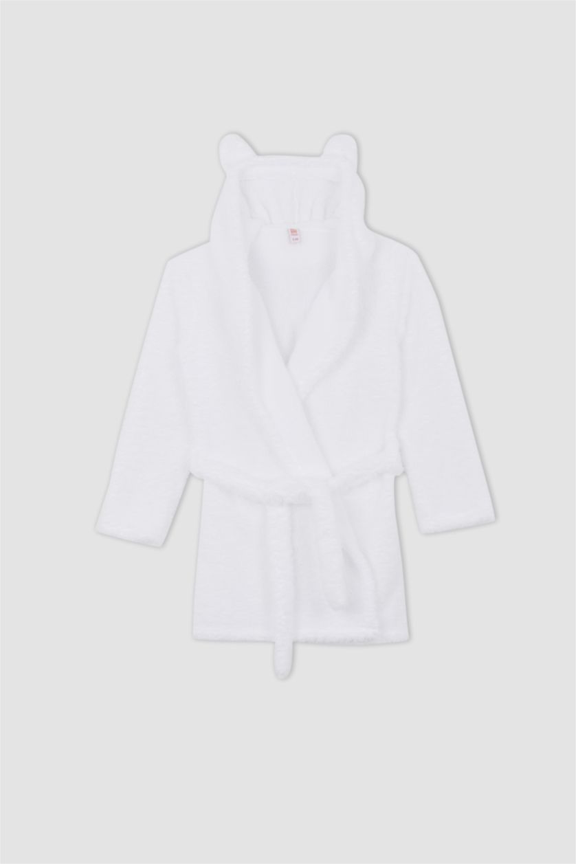 نساء اوف وايت روب النوم صوفي قصة مريحة لف Fall in Love من