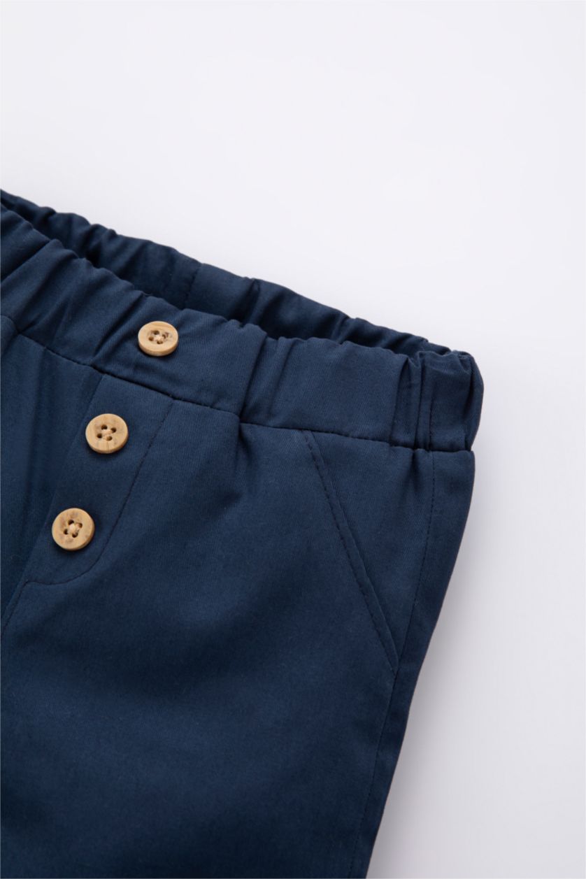 BABY BOY Dark Blue Baby Boy Basic Gabardine Shorts