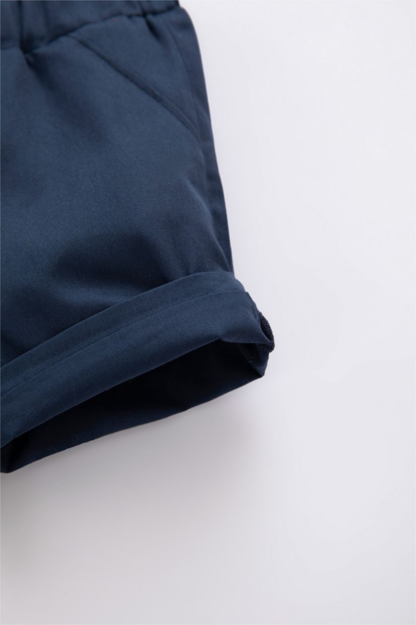 BABY BOY Dark Blue Baby Boy Basic Gabardine Shorts