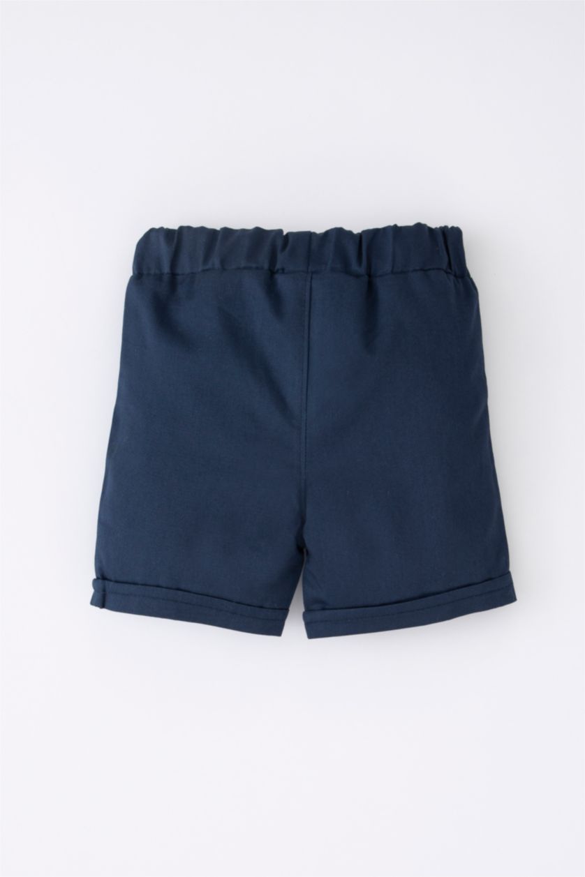 BABY BOY Dark Blue Baby Boy Basic Gabardine Shorts