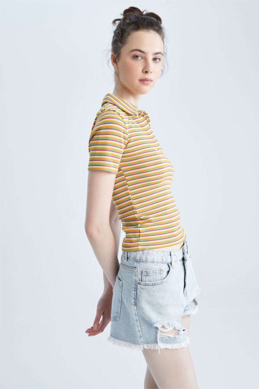 WOMAN White Slim Fit Short Sleeve T-Shirt