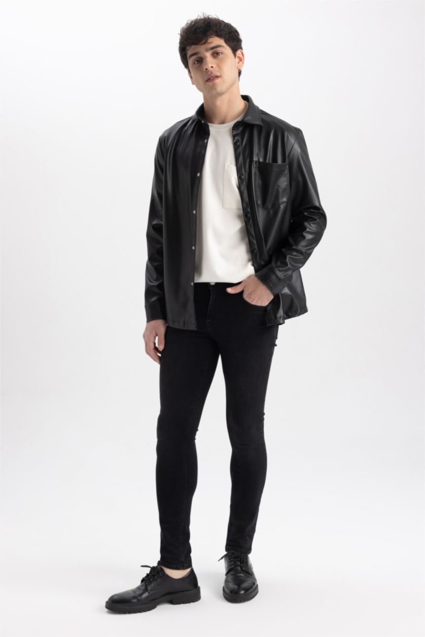 MAN Black Super Skinny Extra Tight Fit Normal Waist  Jeans