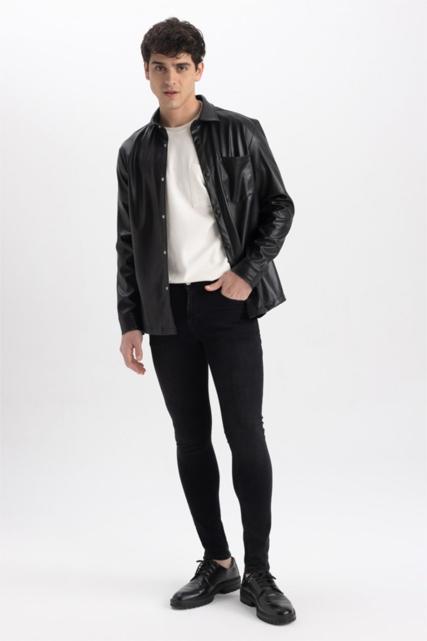 MAN Black Super Skinny Extra Tight Fit Normal Waist  Jeans