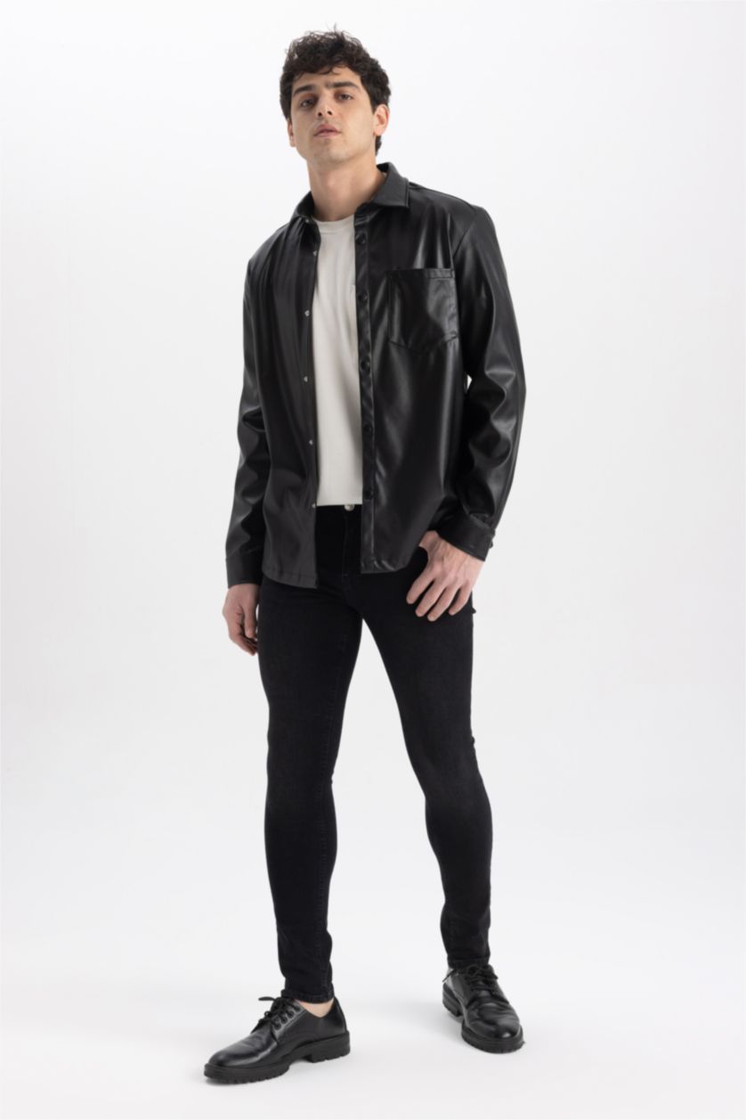 MAN Black Super Skinny Extra Tight Fit Normal Waist  Jeans