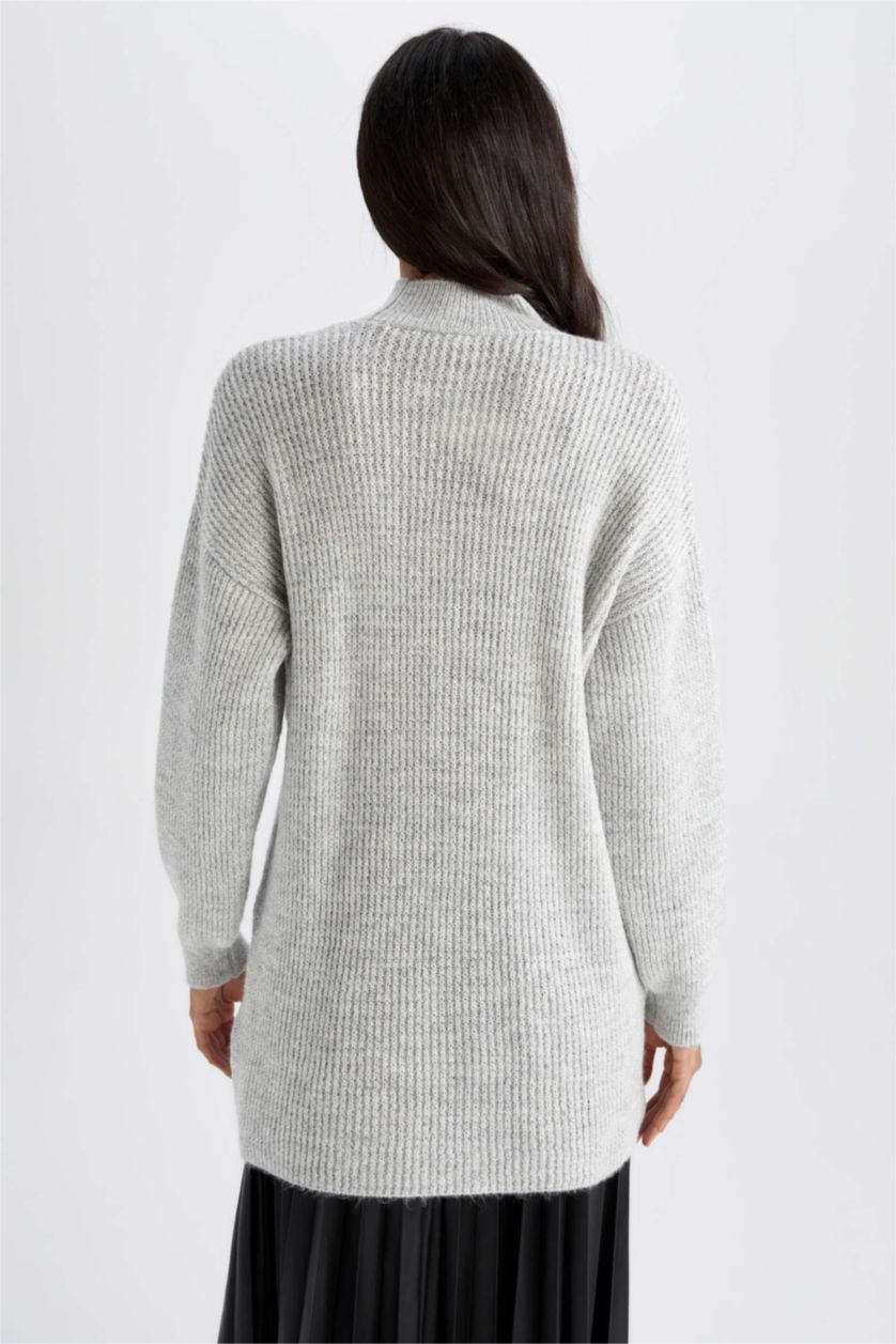 Kadın Gri Regular Fıt Tunik