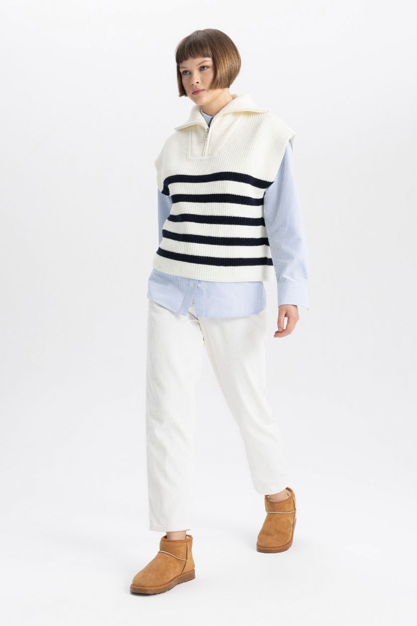 نساء بيج فاتح بنطرون مخمل مضلع بيبرباج