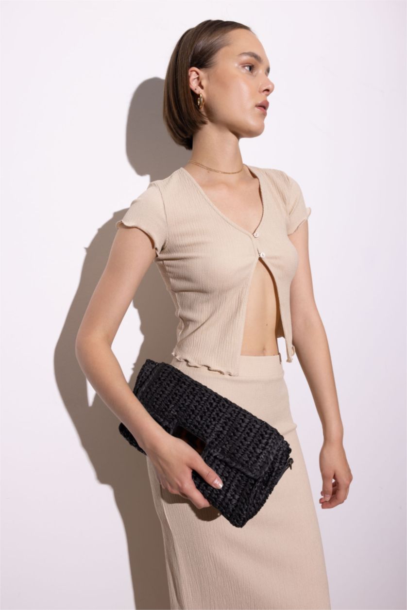 Женщины Черный Соломенная сумка для женщин