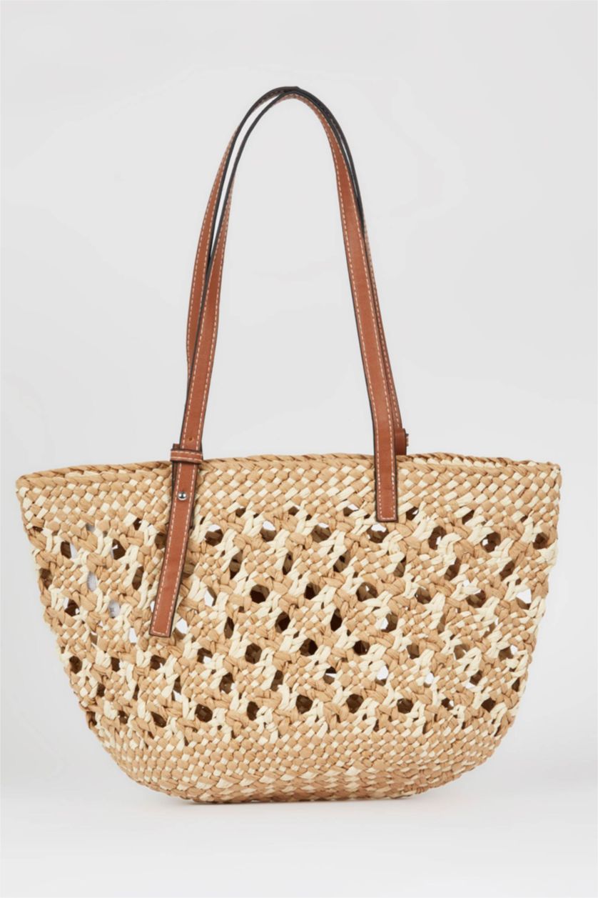 Женщины Светло коричневый Соломенная сумка для женщин