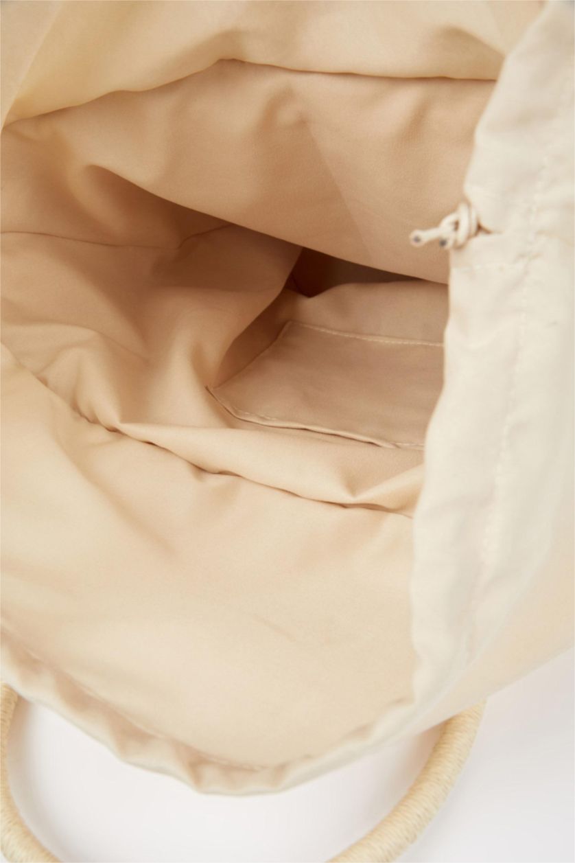 Kadın Açık Kum Kadın Hasır Plaj Çantası