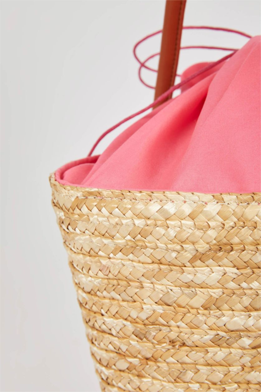 FEMME Rose Sac de Plage En Paille Pour Femme