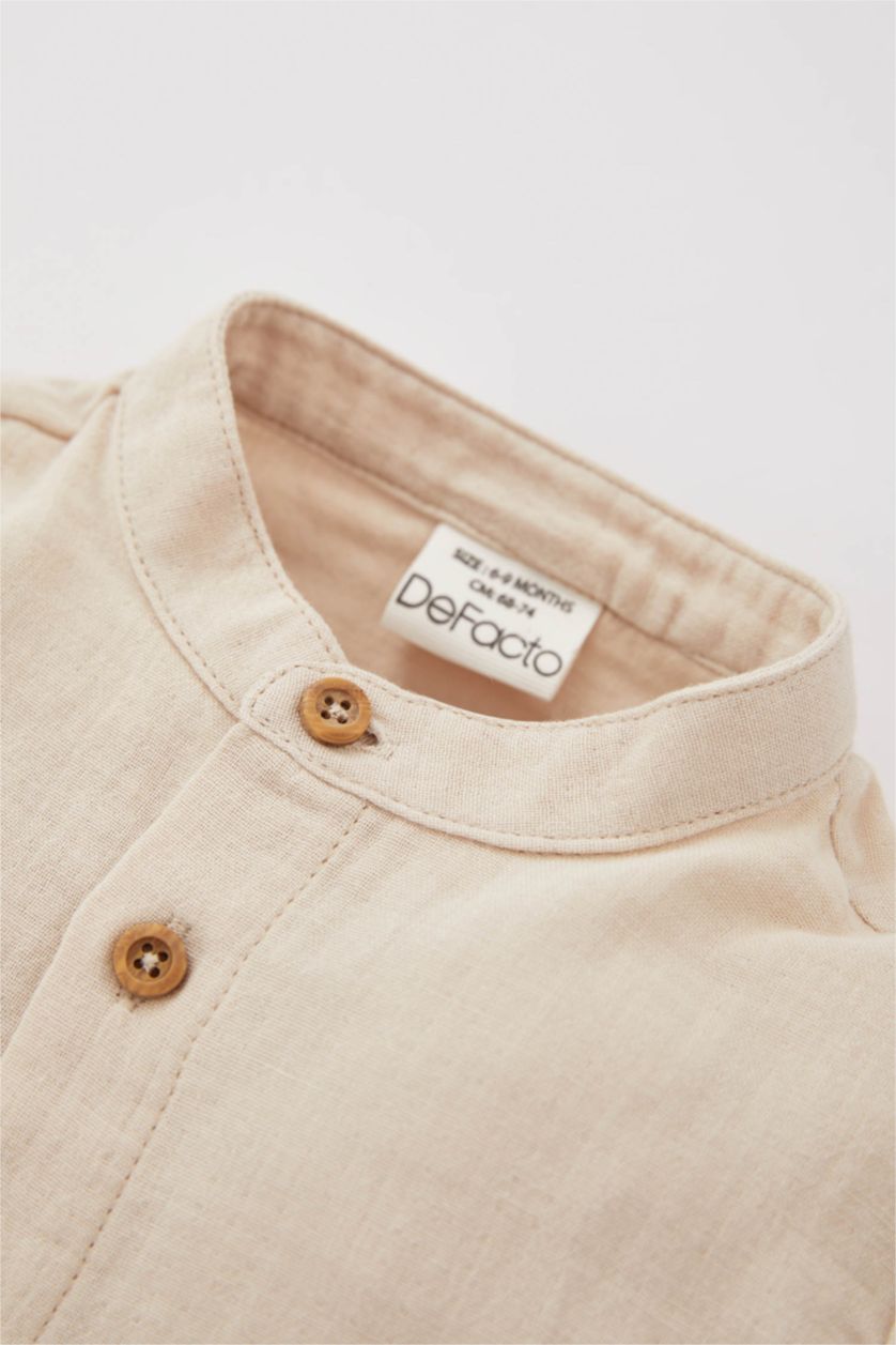 BABY BOY Beige Baby Boy Basic Muslin 2-piece Set