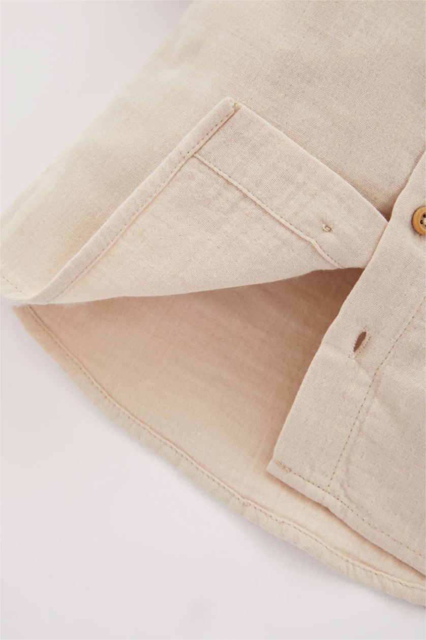 BABY BOY Beige Baby Boy Basic Muslin 2-piece Set