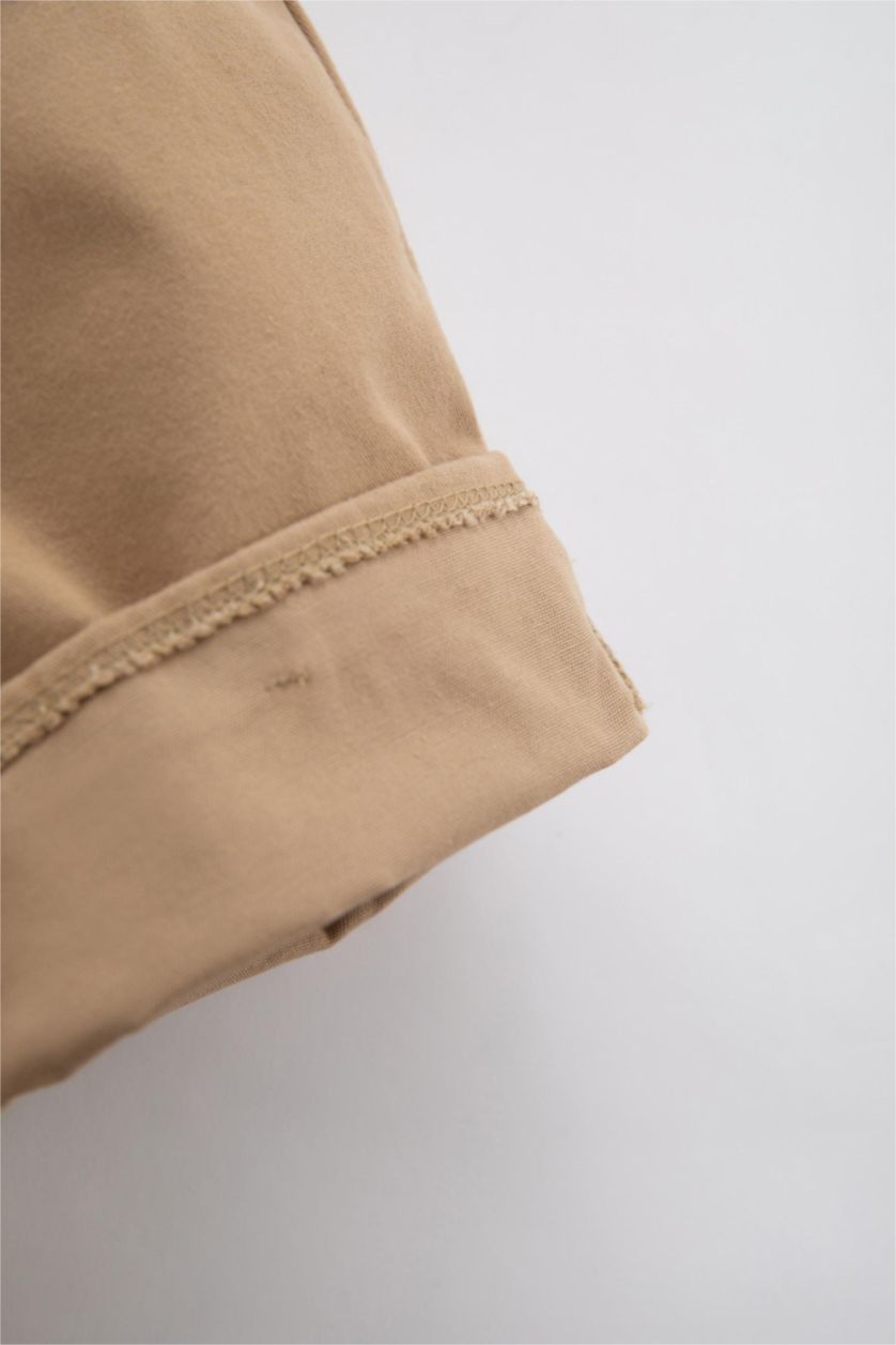 Erkek Bebek Açık Mavi Erkek Bebek Çizgili Gömlek Şort Askı Papyon 4'lü Takım