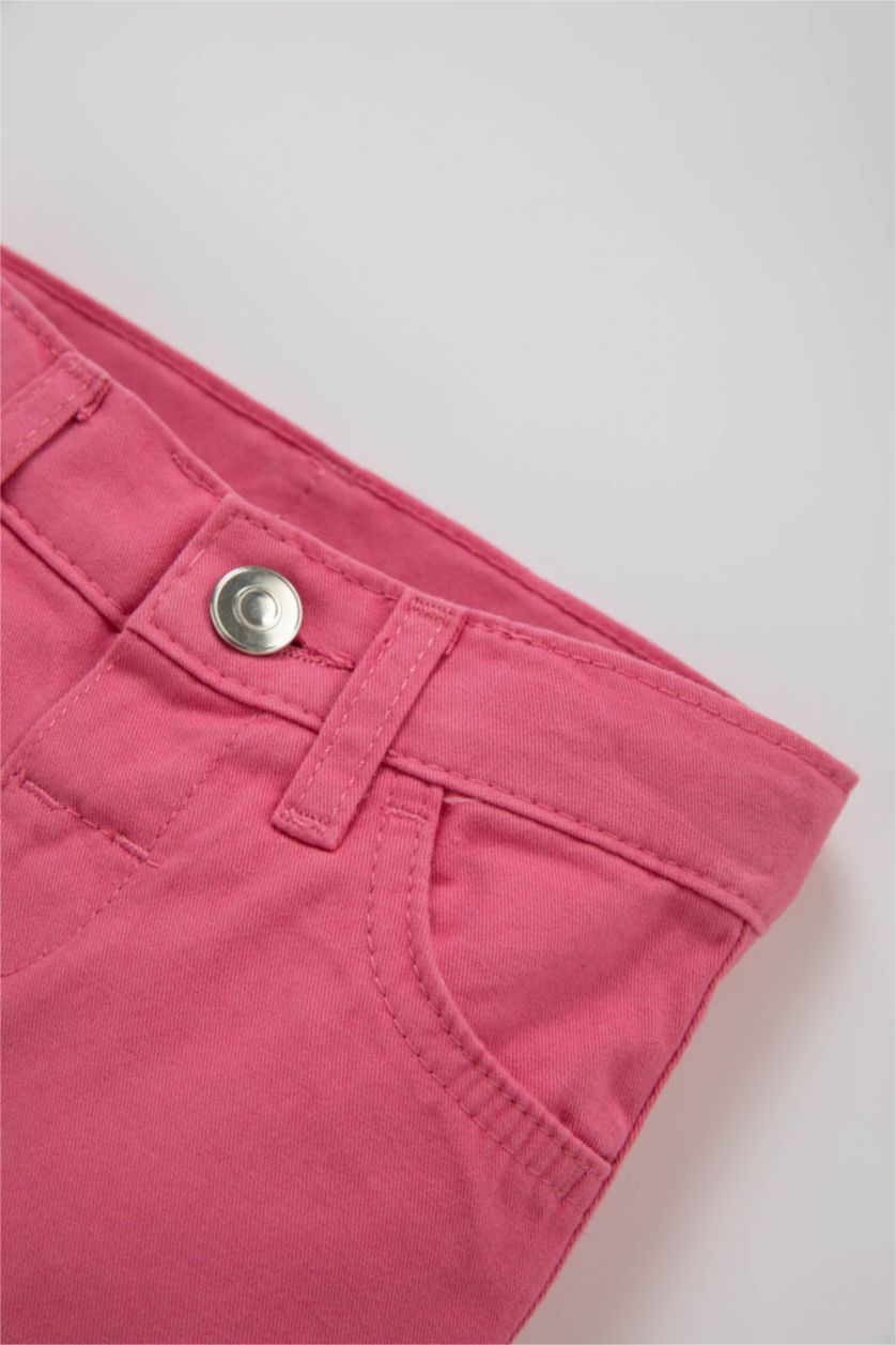 BABY GIRL Pink Baby Girl Flared Gabardine Trousers